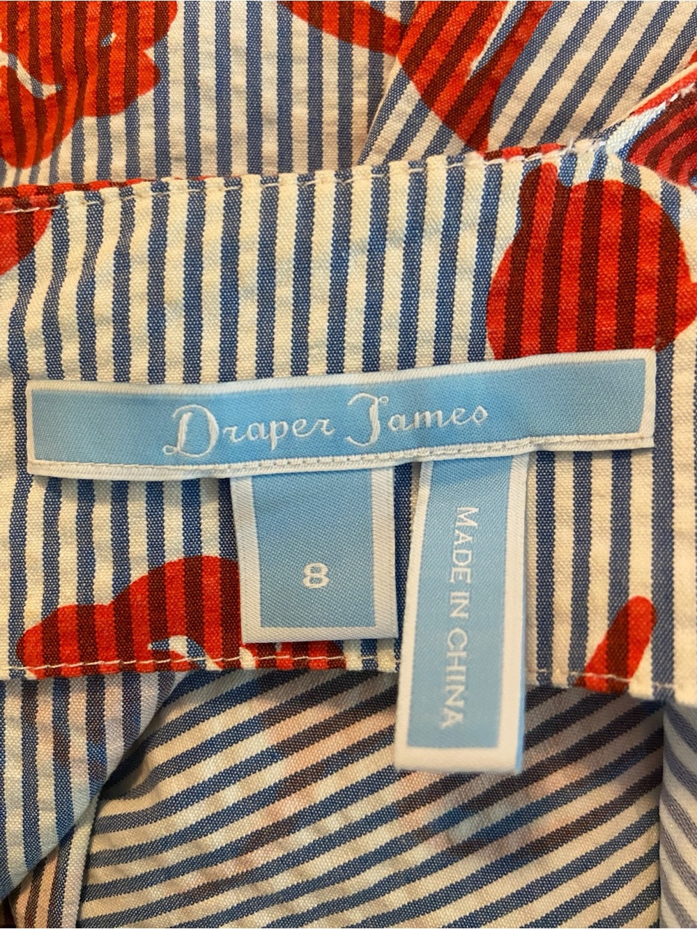 Draper James Red Floral Stripe Sundress 8 Flawed - Picture 6 of 8